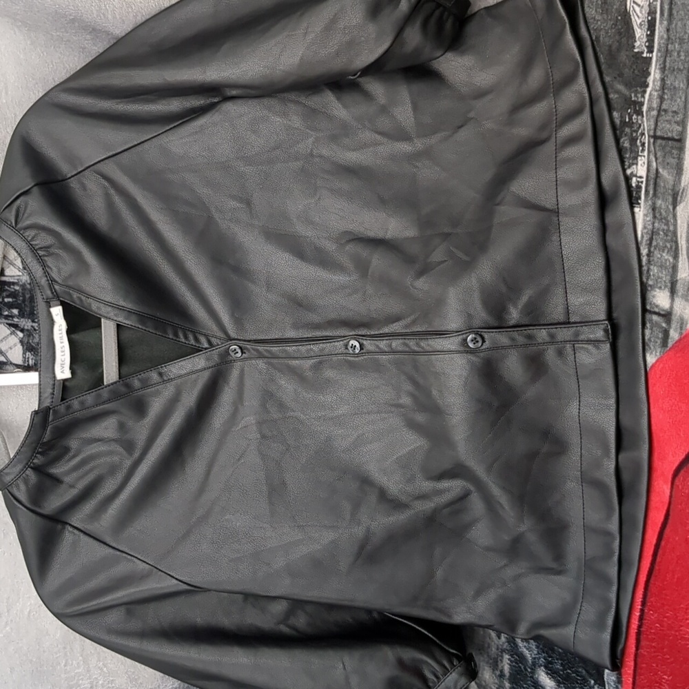 Avec Les filles black faux leather